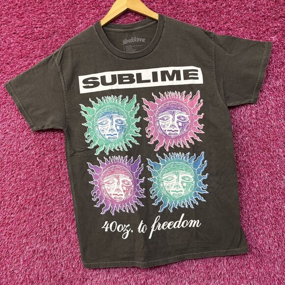 Sublime 40 Oz. To Freedom Sun Logo Album Cover Art T-Shirt S/M - Picture 3 of 4